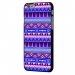CPRN1IP6PLUSAZTEQUEBLEUVIO - Coque noire iPhone 6 Plus impression Motifs Aztèque coloris bleu et violet