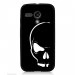 CPRN1MOTOGCRANEBLANC - Coque noire pour Motorola Moto G motif crâne blanc