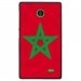 CPRN1NOKIAXDRAPMAROC - Coque rigide pour Nokia X avec impression Motifs drapeau du Maroc