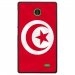 CPRN1NOKIAXDRAPTUNISIE - Coque rigide pour Nokia X avec impression Motifs drapeau de la Tunisie