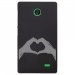 CPRN1NOKIAXMAINCOEUR - Coque rigide pour Nokia X avec impression Motifs mains en forme de coeur