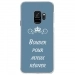 CRYSGALAXYS9BOUDERBLEU - Coque rigide transparente pour Samsung Galaxy S9 avec impression Motifs Bouder pour mieux Régner bl