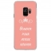 CRYSGALAXYS9BOUDERROSE - Coque rigide transparente pour Samsung Galaxy S9 avec impression Motifs Bouder pour mieux Régner ro