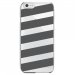 CRYSIP6PLUSBANDESGRISES - Coque rigide pour Apple iPhone 6 Plus avec impression Motifs bandes grises