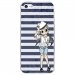 CRYSIPHONE5CMANGAMARINE - Coque rigide transparente pour Apple iPhone 5C avec impression Motifs manga fille marin