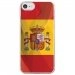 CRYSIPHONE7DRAPESPAGNE - Coque rigide transparente pour Apple iPhone 7 avec impression Motifs drapeau de l'Espagne