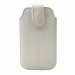 DV0927-POUCHXLBLANC - Etui eco-cuir blanc iPhone 7 système sangle Pull-Up fermeture magnétique