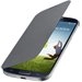 FLIPCOVS4_GRIS - Etui à rabat latéral gris Samsung Galaxy S4 i9500