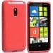 MINIGELROUGELUM620 - Coque Housse minigel rouge glossy Lumia 620 Nokia