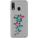 TPU0A20EPAPILLONS - Coque souple pour Samsung Galaxy A20e avec impression Motifs papillons colorés