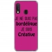 TPU0A40BORDELIQUEFUSHIA - Coque souple pour Samsung Galaxy A40 avec impression Motifs Je ne suis pas bordélique fushia