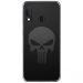 TPU0A40SKULLCARBONE - Coque souple pour Samsung Galaxy A40 avec impression Motifs tête de mort sur fond carbone