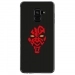 TPU0A8PLUS18DARKROUGE - Coque souple pour Samsung Galaxy A8-Plus 2018 avec impression Motifs Dark rouge