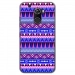 TPU0ALTICES70AZTEQUEBLEUVIO - Coque souple pour Altice S70 avec impression Motifs aztèque bleu et violet