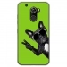 TPU0ALTICES70CHIENVVERT - Coque souple pour Altice S70 avec impression Motifs chien à lunettes sur fond vert