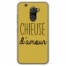 TPU0ALTICES70CHIEUSEOR - Coque souple pour Altice S70 avec impression Motifs Chieuse d'Amour or