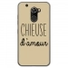 TPU0ALTICES70CHIEUSETAUPE - Coque souple pour Altice S70 avec impression Motifs Chieuse d'Amour taupe