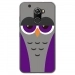 TPU0ALTICES70CHOUETTE6 - Coque souple pour Altice S70 avec impression Motifs chouette endormie mauve et grise