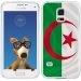 TPU0GALS5DRAPALGERIE - Coque Souple en gel transparente pour Galaxy S5 avec impression Motifs drapeau de l'Algérie