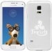 TPU0GALS5TRISKEL - Coque Souple en gel transparente pour Galaxy S5 avec impression Motifs Triskel celte blanc