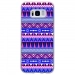TPU0GALS8AZTEQUEBLEUVIO - Coque souple pour Samsung Galaxy S8 avec impression Motifs aztèque bleu et violet