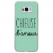 TPU0GALS8CHIEUSETURQUOISE - Coque souple pour Samsung Galaxy S8 avec impression Motifs Chieuse d'Amour turquoise