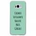 TPU0GALS8GENIALETURQUOISE - Coque souple pour Samsung Galaxy S8 avec impression Motifs Chiante mais Géniale turquoise