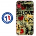 TPU0IPXRLOVEVINTAGE - Coque souple pour Apple iPhone XR avec impression Motifs Love Vintage