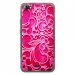 TPU0JIMMYARABESQUEFUSHIA - Coque Souple en gel transparente pour Wiko Jimmy avec impression Motifs arabesque fushia