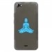 TPU0JIMMYBOUDDHABLEU - Coque Souple en gel transparente pour Wiko Jimmy avec impression Motifs bouddha bleu