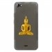 TPU0JIMMYBOUDDHAOR - Coque Souple en gel transparente pour Wiko Jimmy avec impression Motifs bouddha or