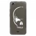 TPU0JIMMYCRANE - Coque Souple en gel transparente pour Wiko Jimmy avec impression Motifs crâne blanc