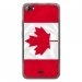 TPU0JIMMYDRAPCANADA - Coque Souple en gel transparente pour Wiko Jimmy avec impression Motifs drapeau du Canada