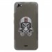 TPU0JIMMYSKULLCASQUE - Coque Souple en gel transparente pour Wiko Jimmy avec impression Motifs tête de mort avec un casque