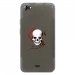 TPU0JIMMYSKULLTRIBAL - Coque Souple en gel transparente pour Wiko Jimmy avec impression Motifs tête de mort sur fond triba