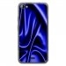 TPU0JIMMYSOIEBLEU - Coque Souple en gel transparente pour Wiko Jimmy avec impression Motifs soie drapée bleue