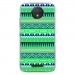 TPU0MOTOCPLUSAZTEQUEBLEUVER - Coque souple pour Motorola Moto C Plus avec impression Motifs aztèque bleu et vert