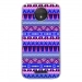 TPU0MOTOCPLUSAZTEQUEBLEUVIO - Coque souple pour Motorola Moto C Plus avec impression Motifs aztèque bleu et violet
