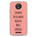 TPU0MOTOCPLUSGENIALEROSE - Coque souple pour Motorola Moto C Plus avec impression Motifs Chiante mais Géniale rose