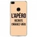 TPU0P8LITE17APEROBEIGE - Coque souple pour Huawei P8 Lite 2017 avec impression Motifs l'apéro recrute beige