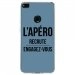 TPU0P8LITE17APEROBLEU - Coque souple pour Huawei P8 Lite 2017 avec impression Motifs l'apéro recrute bleu