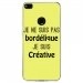 TPU0P8LITE17BORDELIQUEJAUNE - Coque souple pour Huawei P8 Lite 2017 avec impression Motifs Je ne suis pas bordélique jaune