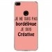 TPU0P8LITE17BORDELIQUEROSE - Coque souple pour Huawei P8 Lite 2017 avec impression Motifs Je ne suis pas bordélique rose