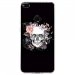 TPU0P8LITE17SKULLFLOWER - Coque souple pour Huawei P8 Lite 2017 avec impression Motifs skull fleuri