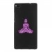 TPU1ASCENDP8BOUDDHAMAUVE - Coque Souple en gel noir pour Huawei Ascend P8 avec impression Motifs bouddha mauve