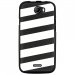 TPU1BARRYBANDESBLANCHES - Coque souple pour Wiko Barry avec impression Motifs bandes blanches