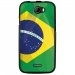 TPU1BARRYDRAPBRESIL - Coque souple pour Wiko Barry avec impression Motifs drapeau du Brésil