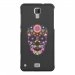 TPU1HISENSC20SKULLFLEUR - Coque souple pour Hisense C20 avec impression Motifs crâne en fleurs