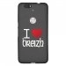 TPU1HNEXUS6PCOEURBREIZH - Coque souple pour Huawei Nexus 6P avec impression Motifs coeur rouge I Love Breizh