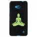 TPU1LUM640BOUDDHAVERT - Coque Souple en gel noir pour Microsoft Lumia 640 avec impression Motifs bouddha vert